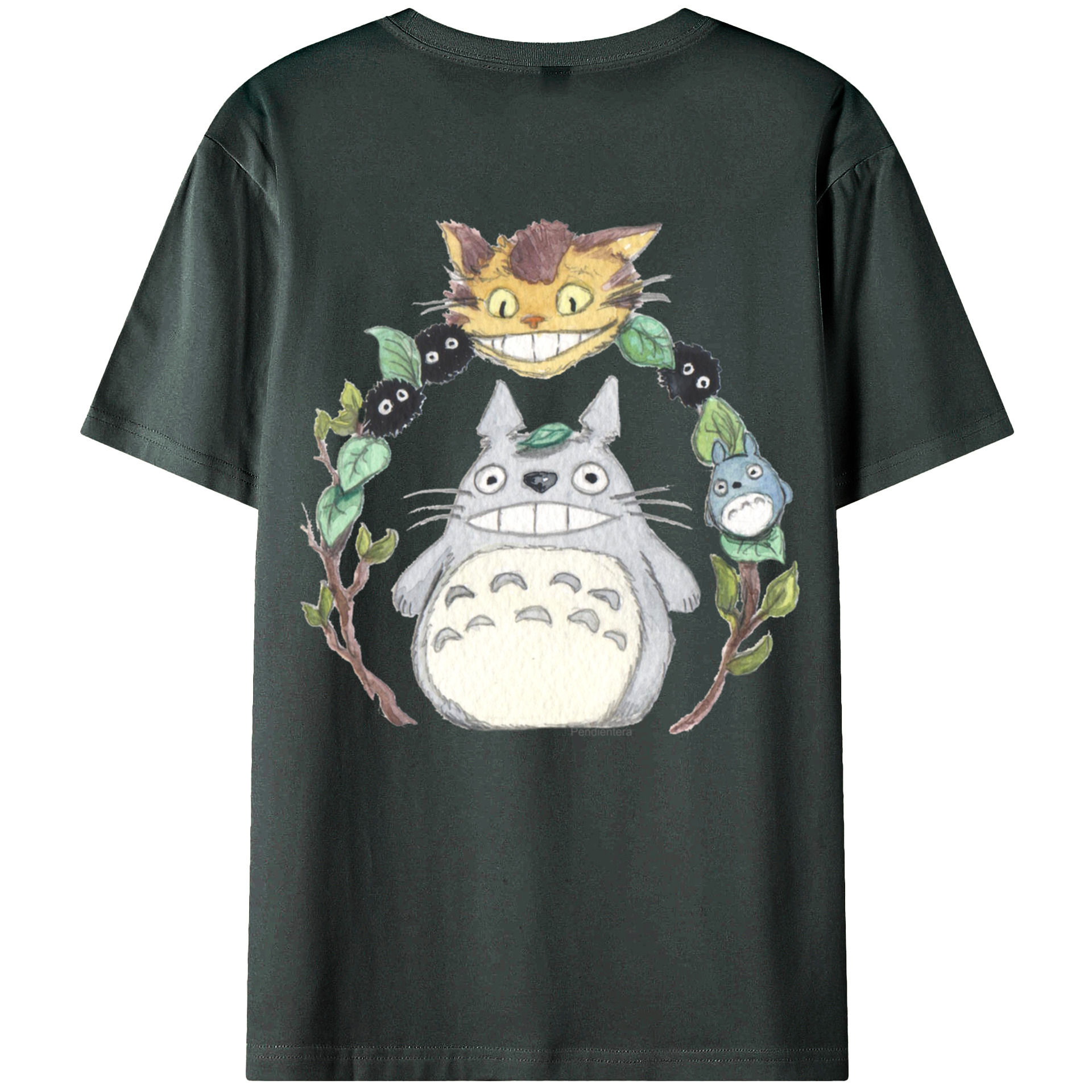 （画像用） となりのトトロ 草壁メイ 草壁サツキ My Neighbor Totoro Satsuki Kusakabe Mei Kusakabe 綿100％ メンズ半袖Tシャツ（バックプリント） 通気性